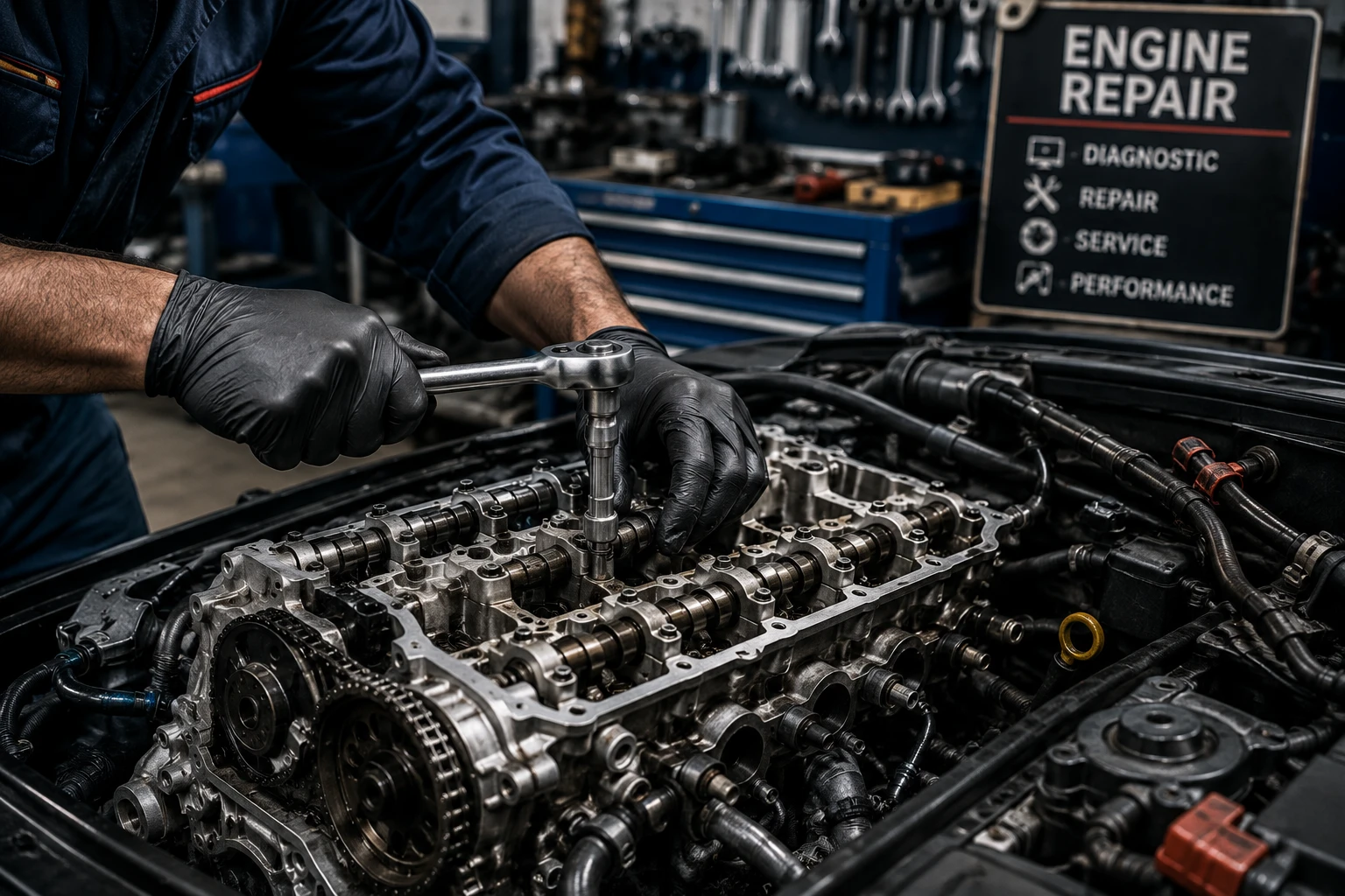 Automobile engine repair and machining